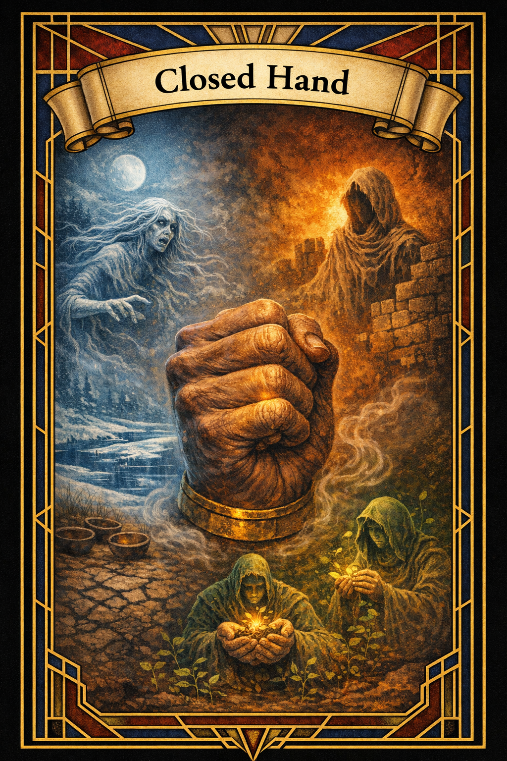 Closed Hand card art