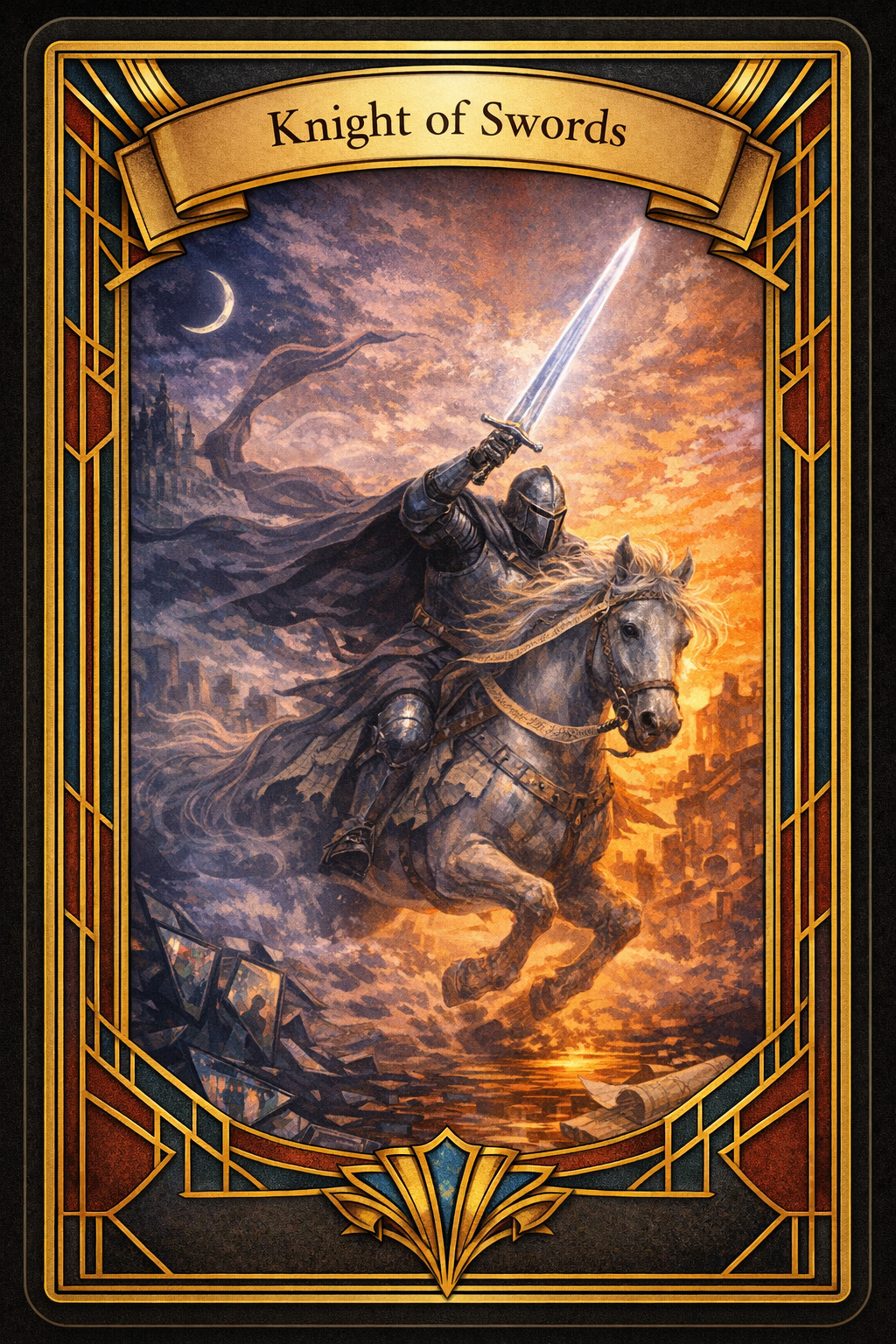 Knight of Swords and Sea Glass Micro Reading reading image