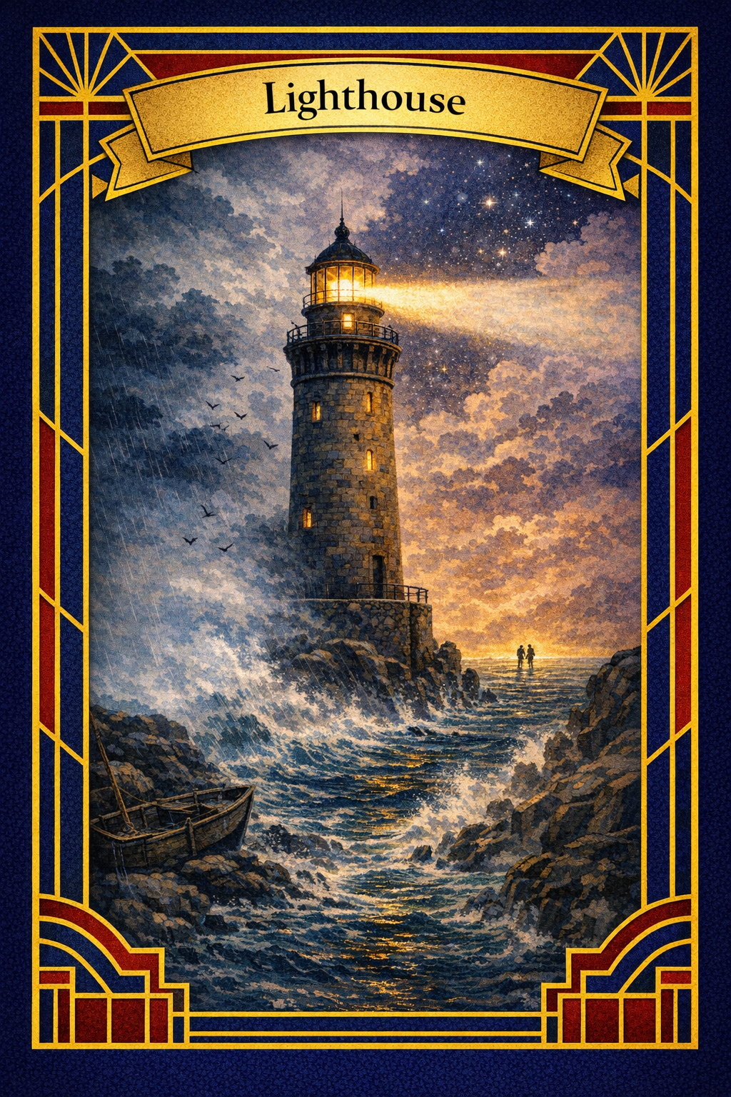 Lighthouse card art