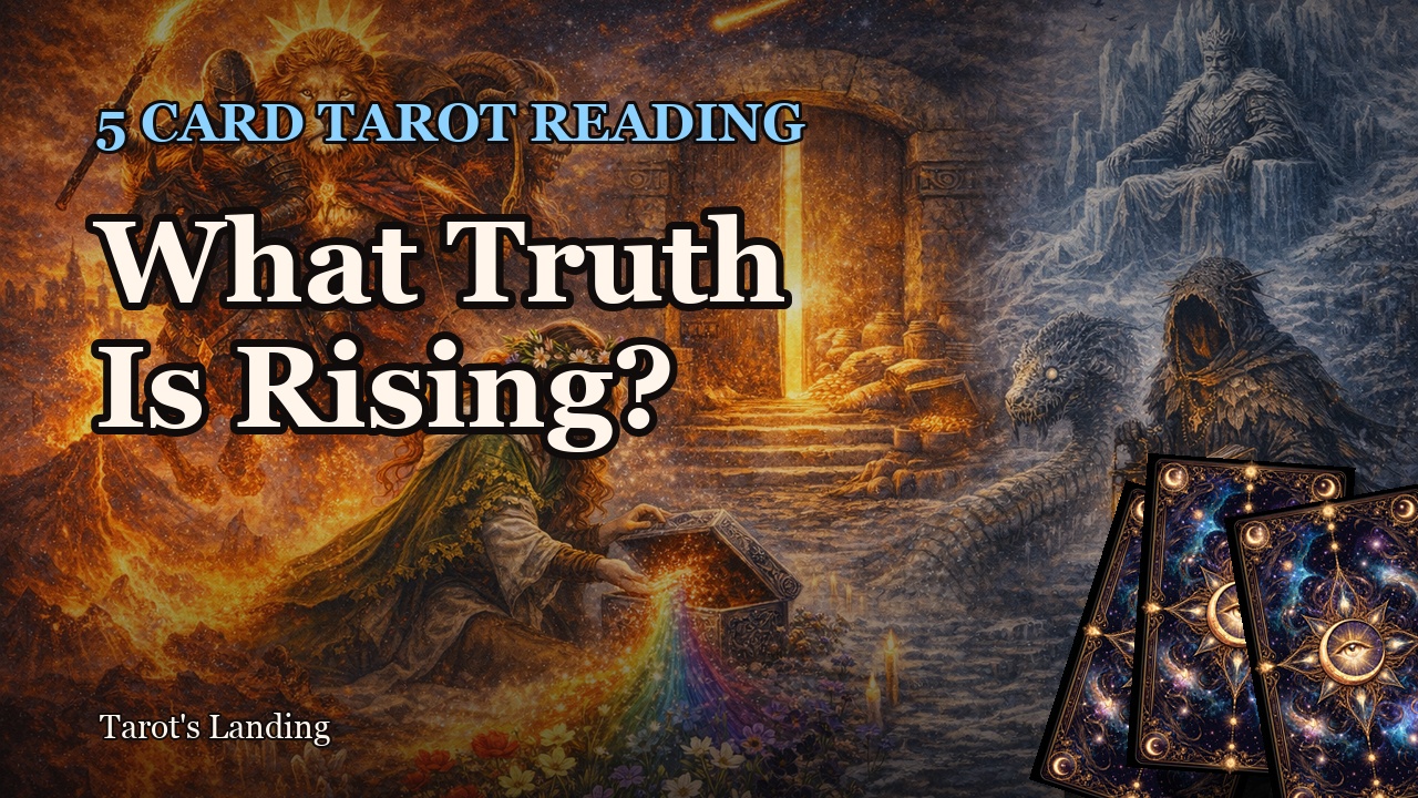 Love, Truth, and Timing | Five-Card Tarot Reading reading image