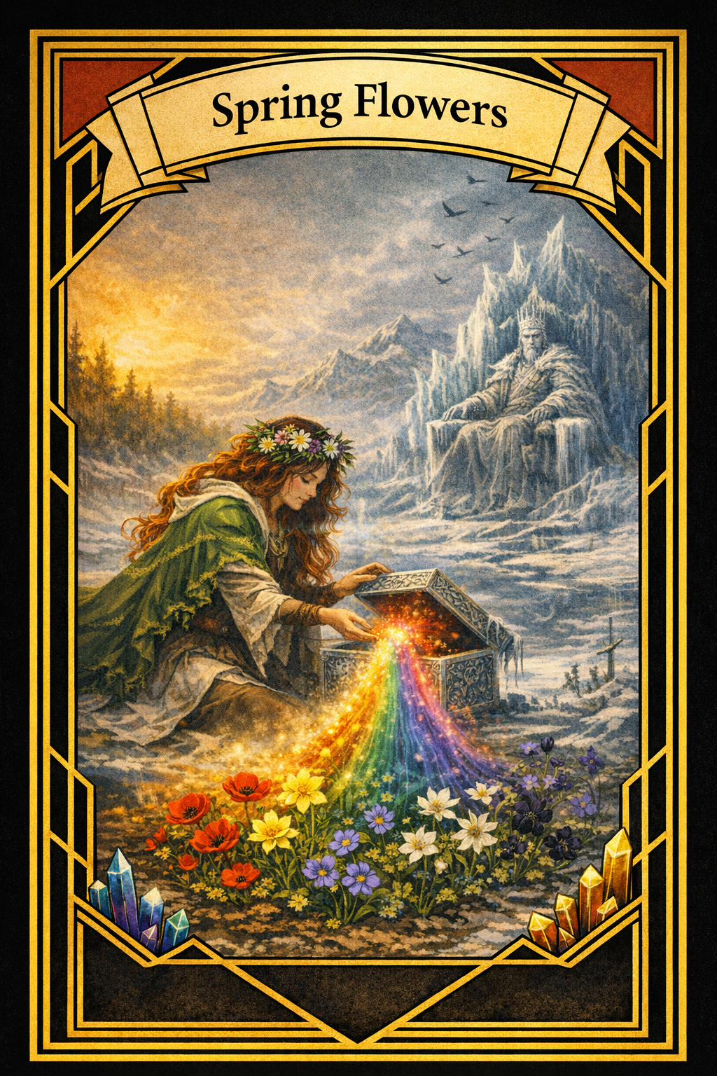 Spring Flowers card art