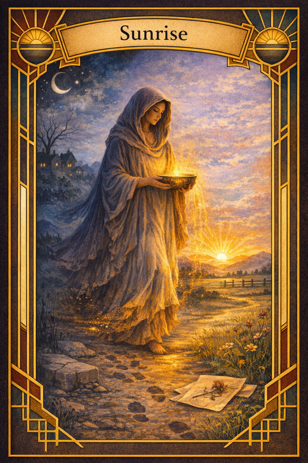 Sunrise card art